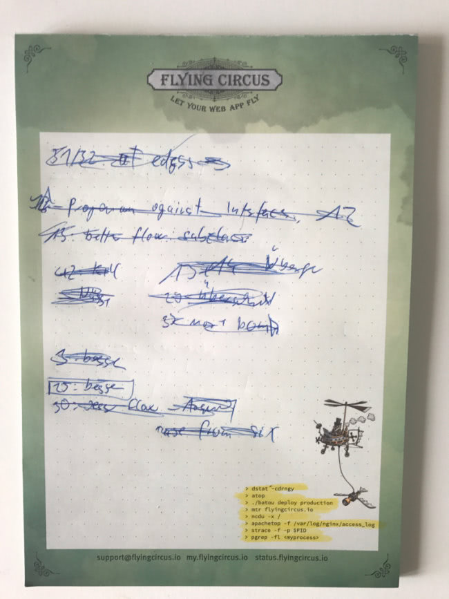 Notes after a practice round in phase 6.